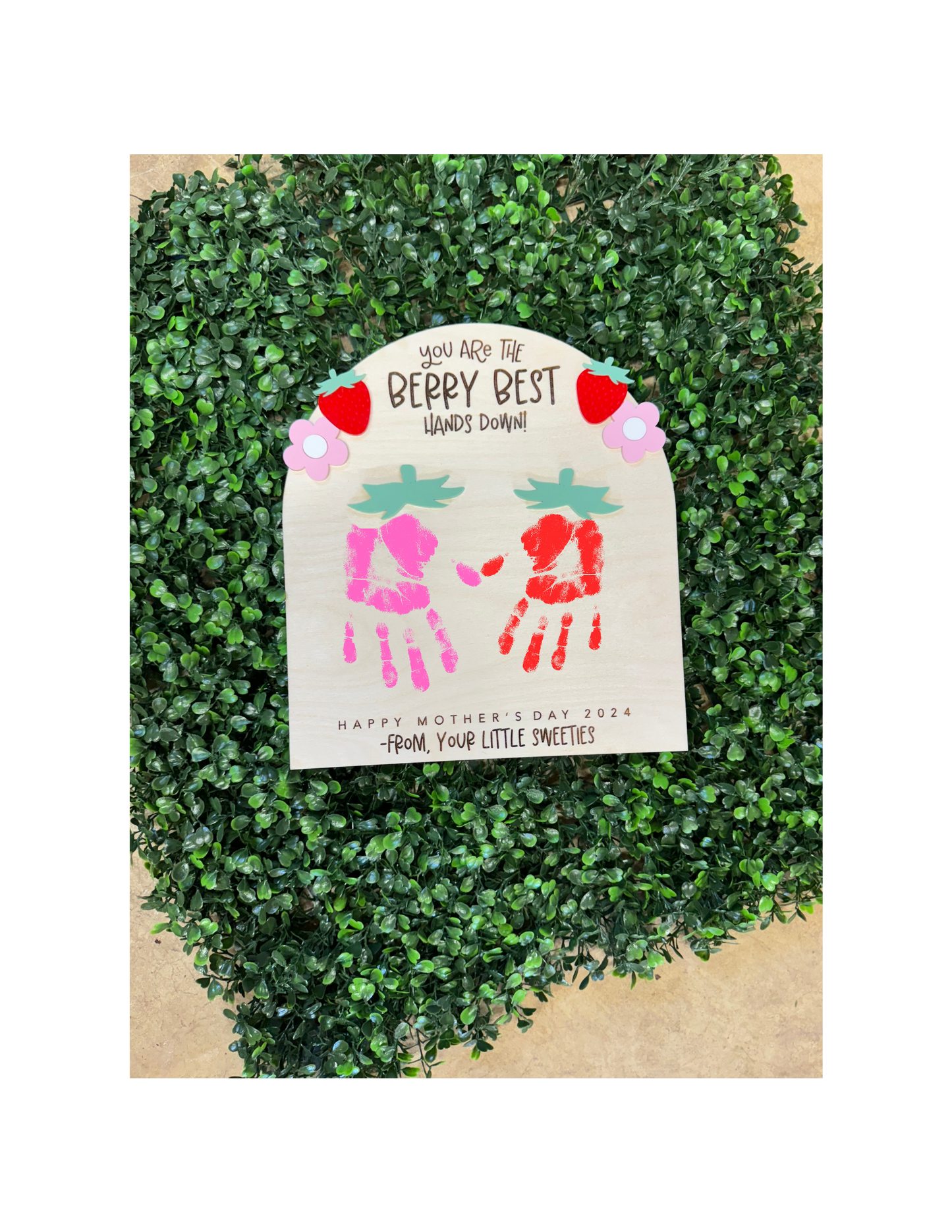 Strawberry Handprint Sign