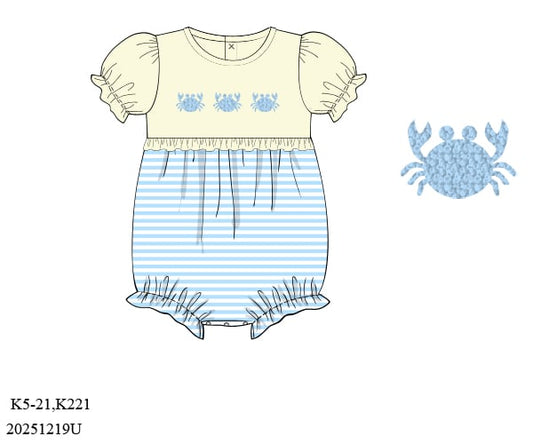 French Knot Crab Trio Bubble Girl