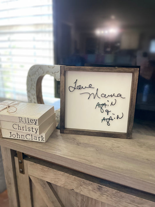 Personalized Handwritten Sign